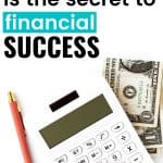 Pinterest pin for Gratitude is the secret to financial success