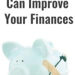 Pinterest pin image of broken piggy bank with title How Feeling Broke Can Improve Your Finances