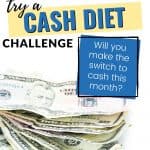 Pinterest pin for Cash Diet Challenge