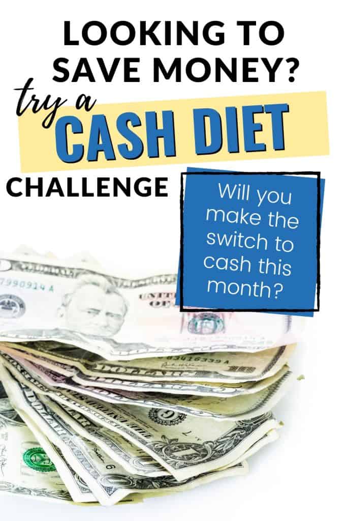 Pinterest pin for Cash Diet Challenge
