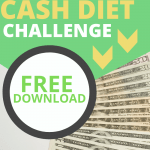 Pinterest pin for Cash Diet Money Challenge