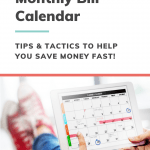 Pinterest pin for How to Use a Monthly Bill Calendar