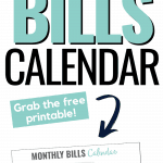 Pinterest pin for How to Use a Monthly Bills Calendar to Organize Your Bills