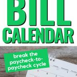 Pinterest pin for How to Use a Monthly Bills Calendar to Organize Your Bills