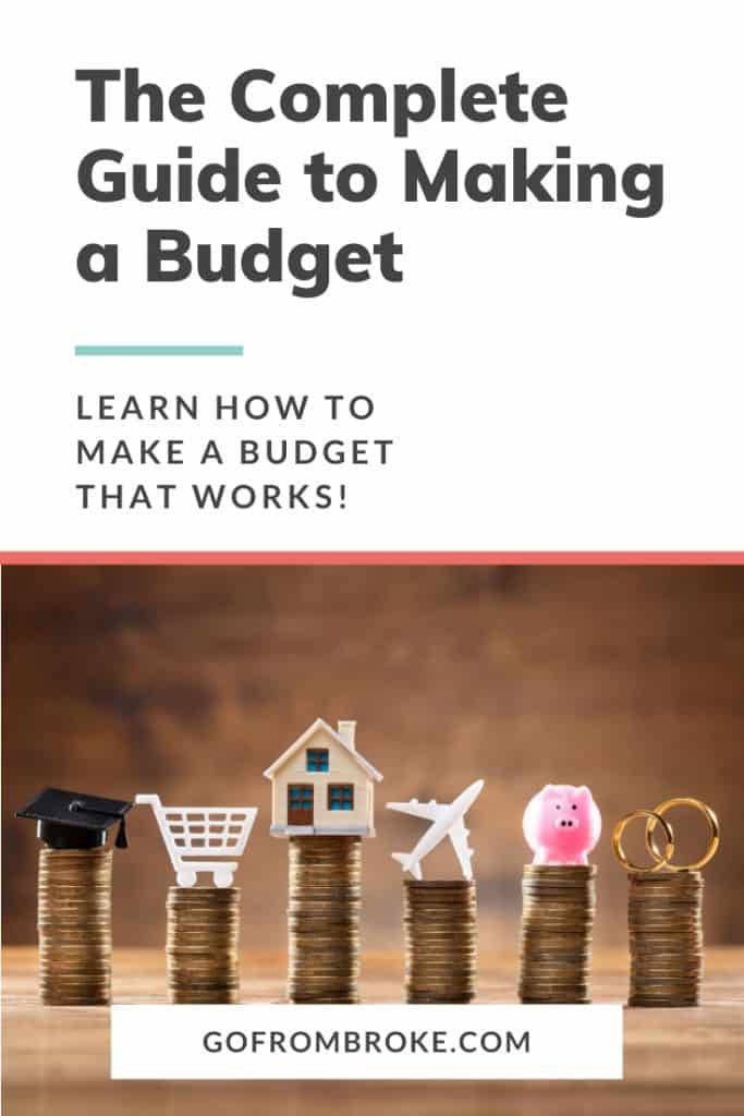 Pinterest pin for How to Make a Budget