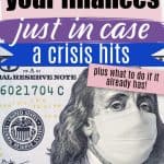 Pinterest pin for How to Prepare Your Finances for a Crisis