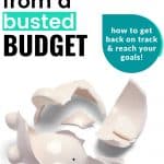 Pinterest pin for How to Bounce Back from a Busted Budget