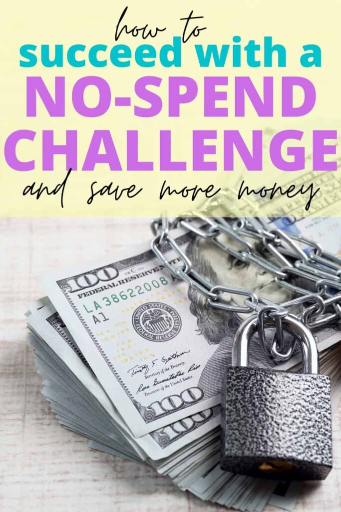 Pinterest pin for How to Do a No Spend Challenge