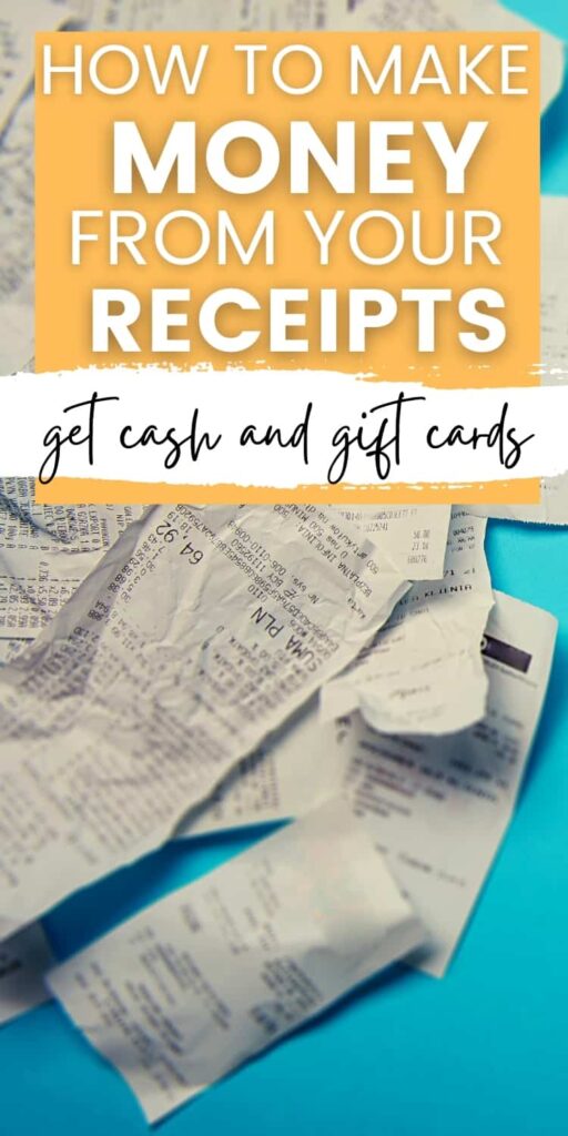 Pinterest pin for How to Make Money from Your Receipts