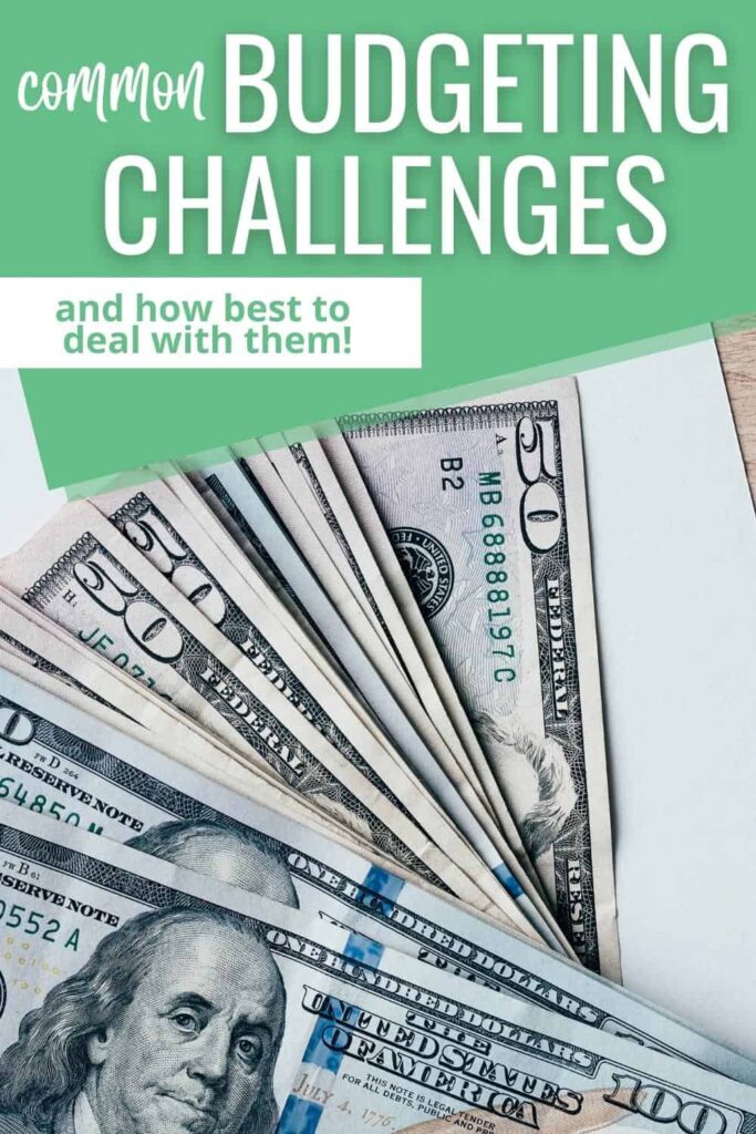 Pinterest pin for article about common budgeting challenges