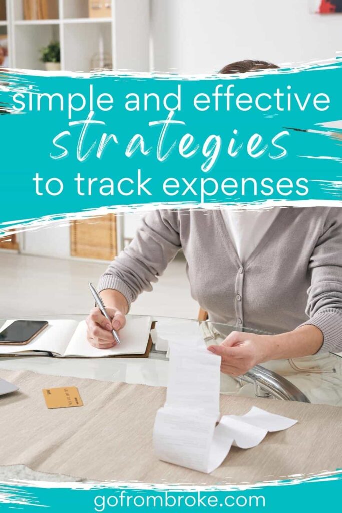 Pinterest pin for post about How to Track Your Expenses